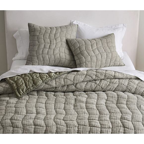 Pottery Barn Cotton Cross Stitch Quilted Sham Standard $59.50 - Picture 4 of 4